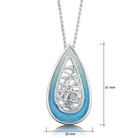 Tidal Treasures Pendant Necklace in Ice Enamel