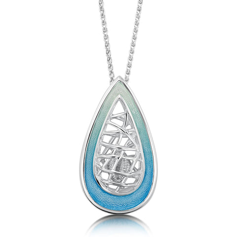 Tidal Treasures Pendant Necklace in Ice Enamel & Ice Enamel by Sheila Fleet Jewellery (EP205-ICE)