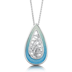 Tidal Treasures Pendant Necklace in Ice Enamel & Ice Enamel by Sheila Fleet Jewellery (EP205-ICE)