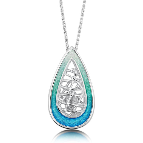 Tidal Treasures Pendant Necklace in Shallows Enamel & Shallows Enamel by Sheila Fleet Jewellery (EP205-SHAL)