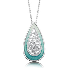 Tidal Treasures Pendant Necklace in Surf Enamel & Surf Enamel by Sheila Fleet Jewellery (EP205-SURF)