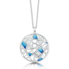 Creel Cage Pendant Necklace in Pentland Enamel by Sheila Fleet Jewellery