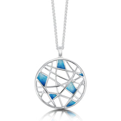 Creel Pendant Necklace in Pentland Enamel by Sheila Fleet Jewellery