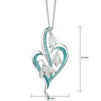 Snowdrop 3-leaf Sterling Silver Pendant in Leaf Enamel by Sheila Fleet Jewellery