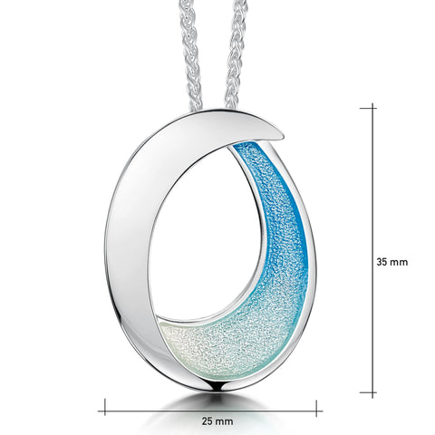 Sea & Surf Pendant Necklace in Ice Enamel