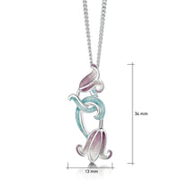 Bluebell Pendant Necklace in Pinkbell Enamel