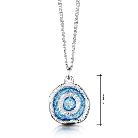 Brodgar Eye Enamelled Pendant Necklace in Sterling Silver