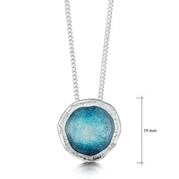 Lunar Sterling Silver Pendant Necklace in Lichen Enamel
