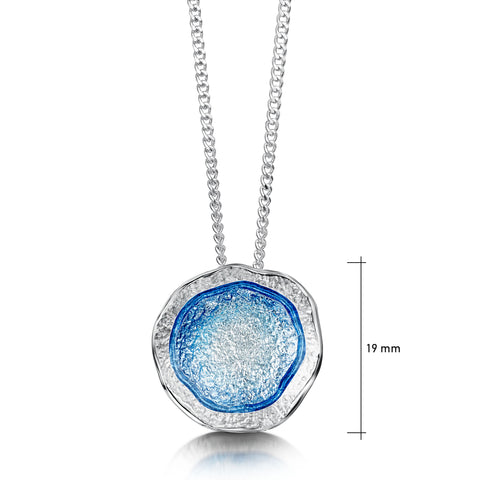 Lunar Pendant Necklace in Lunar Blue Enamel