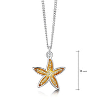 Starfish Small Pendant Necklace in Sterling Silver