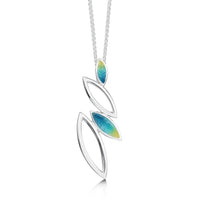 Seasons Silver Pendant Necklace in Summer Enamel by Sheila Fleet Jewellery