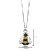Bumblebee Enamel Pendant in Sterling Silver