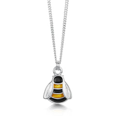 Bumblebee Enamel Pendant in Sterling Silver by Sheila Fleet Jewellery.