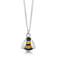 Bumblebee Enamel Pendant in Sterling Silver by Sheila Fleet Jewellery.