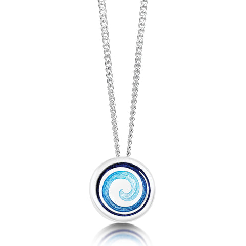 Surfbreaker Petite Pendant in Pentland Enamel by Sheila Fleet Jewellery