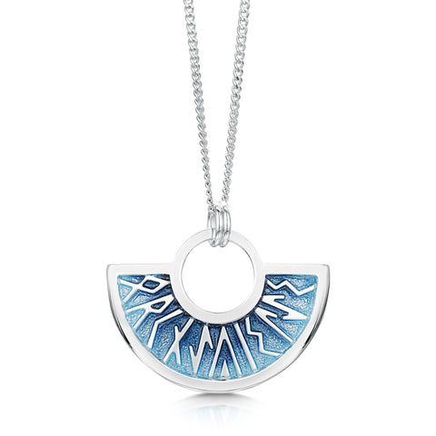 Runic Pendant Necklace in Skaill Enamel by Sheila Fleet Jewellery