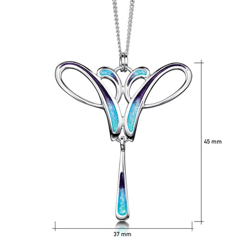 Scapa Flow Enamel Dress Pendant in Sterling Silver by Sheila Fleet Jewellery