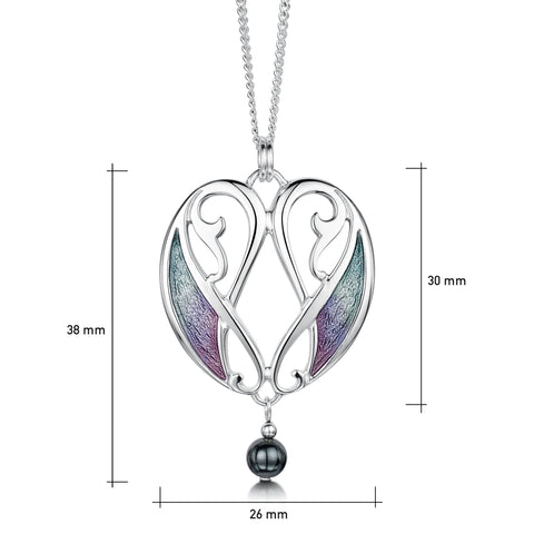 Mill Sands Enamel Pendant Necklace with Hematite