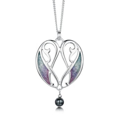 Mill Sands Enamel Pendant Necklace with Hematite