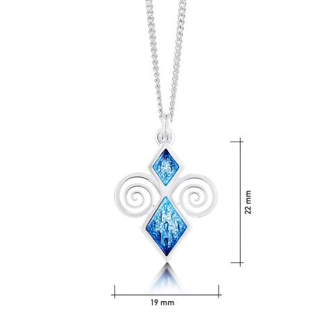 Skara Urn Enamel Pendant in Sterling Silver by Sheila Fleet Jewellery