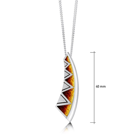 Skara Shard Enamel Pendant in Sterling Silver by Sheila Fleet Jewellery