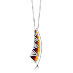 Skara Shard Enamel Pendant in Sterling Silver by Sheila Fleet Jewellery