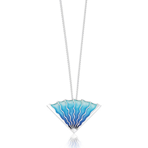 Ocean Enamel Pendant by Sheila Fleet Jewellery