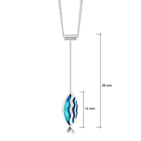 Sands of Time Long Pendant in Sterling Silver by Sheila Fleet Jewellery