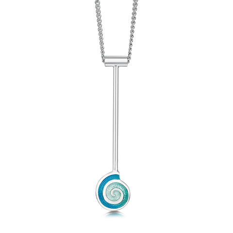 Skara Spiral Long Pendant Necklace by Sheila Fleet Jewellery