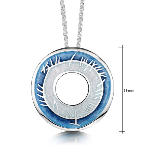 Skyran Enamel Dress Pendant Necklace in Sterling Silver by Sheila Fleet Jewellery