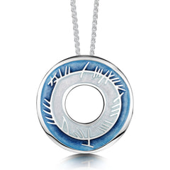 Skyran Enamel Dress Pendant Necklace in Sterling Silver by Sheila Fleet Jewellery