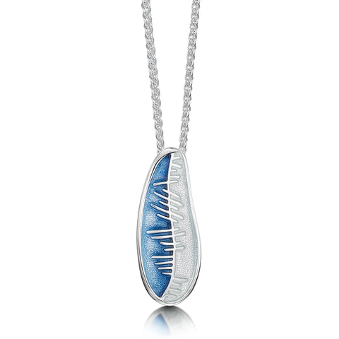 Skyran Enamel Dress Pendant Necklace in Sterling Silver by Sheila Fleet Jewellery