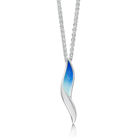 Flight Sterling Silver Dress Pendant in Sky Enamel