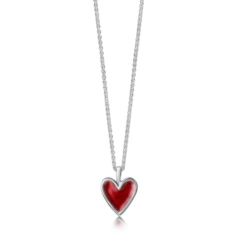 Secret Hearts Dress Pendant in Red Enamel by Sheila Fleet Jewellery