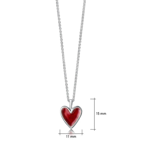 Secret Hearts Dress Pendant in Red Enamel by Sheila Fleet Jewellery