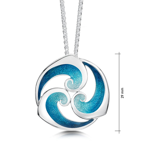 Breckon Dress Pendant in Peacock Enamel
