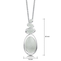 Shoreline Pebble Stack Pendant Necklace in Crystal Enamel by Sheila Fleet Jewellery