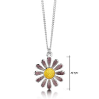 Coloured Daisies Small Pendant in Champagne Enamel by Sheila Fleet Jewellery