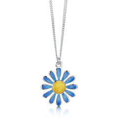 Coloured Daisies Small Pendant in Glacier Enamel by Sheila Fleet Jewellery