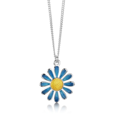 Coloured Daisies Small Pendant in Pentland Enamel by Sheila Fleet Jewellery