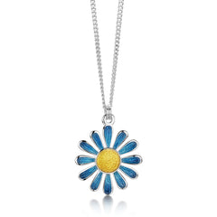 Coloured Daisies Small Pendant in Pentland Enamel by Sheila Fleet Jewellery
