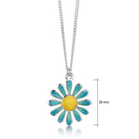 Coloured Daisies Small Pendant in Shallows Enamel by Sheila Fleet Jewellery