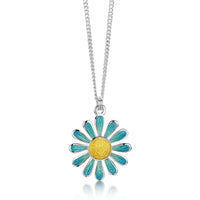 Coloured Daisies Small Pendant in Shallows Enamel by Sheila Fleet Jewellery