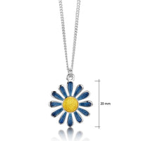 Coloured Daisies Small Pendant in Skaill Enamel by Sheila Fleet Jewellery