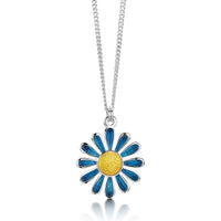 Coloured Daisies Small Pendant in Tropical Enamel by Sheila Fleet Jewellery