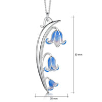 Bluebell 3-flower Dress Pendant Necklace in Sterling Silver