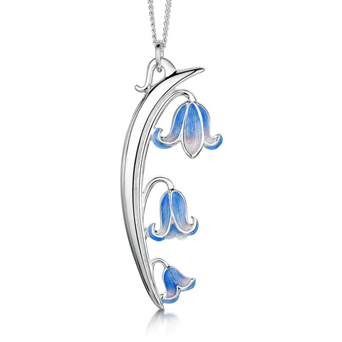 Bluebell 3-flower Dress Pendant Necklace in Sterling Silver by Sheila Fleet Jewellery