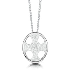 Cross of the Kirk Silver Dress Pendant in Crystal Enamel by Sheila Fleet Jewellery