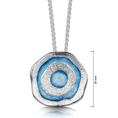 Brodgar Eye Enamelled Dress Pendant Necklace in Sterling Silver