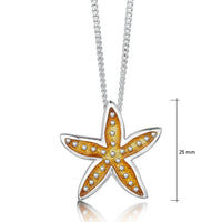 Starfish Pendant Necklace in Sterling Silver